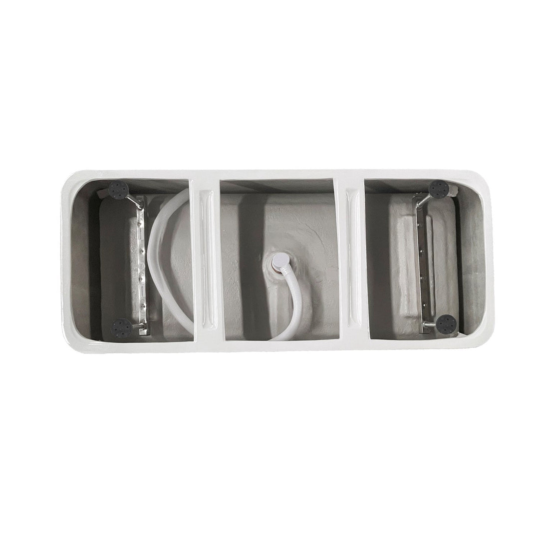 67 Inch Bathtub In Glossy White With Chrome Trim - View 6 - Joshua Marshal
