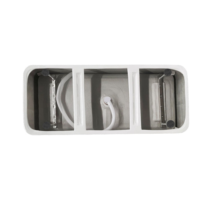 67 Inch Bathtub In Glossy White With Chrome Trim - View 6 - Joshua Marshal