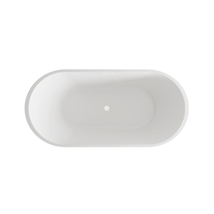 67 Inch Bathtub In Glossy White With Polished White Trim - View 4 - Joshua Marshal