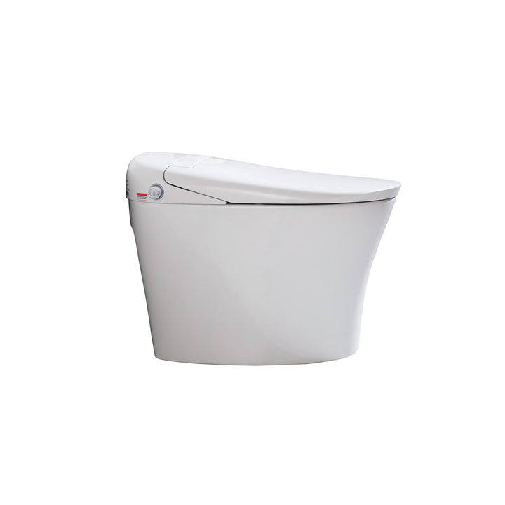 Smart Round Bidet Toilet In Glossy White - View 3 - Joshua Marshal