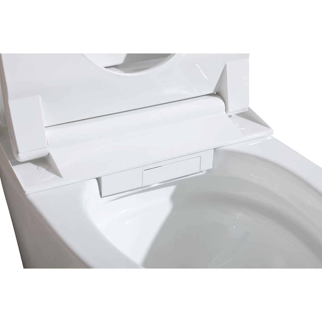Smart Round Bidet Toilet In Glossy White - View 5 - Joshua Marshal