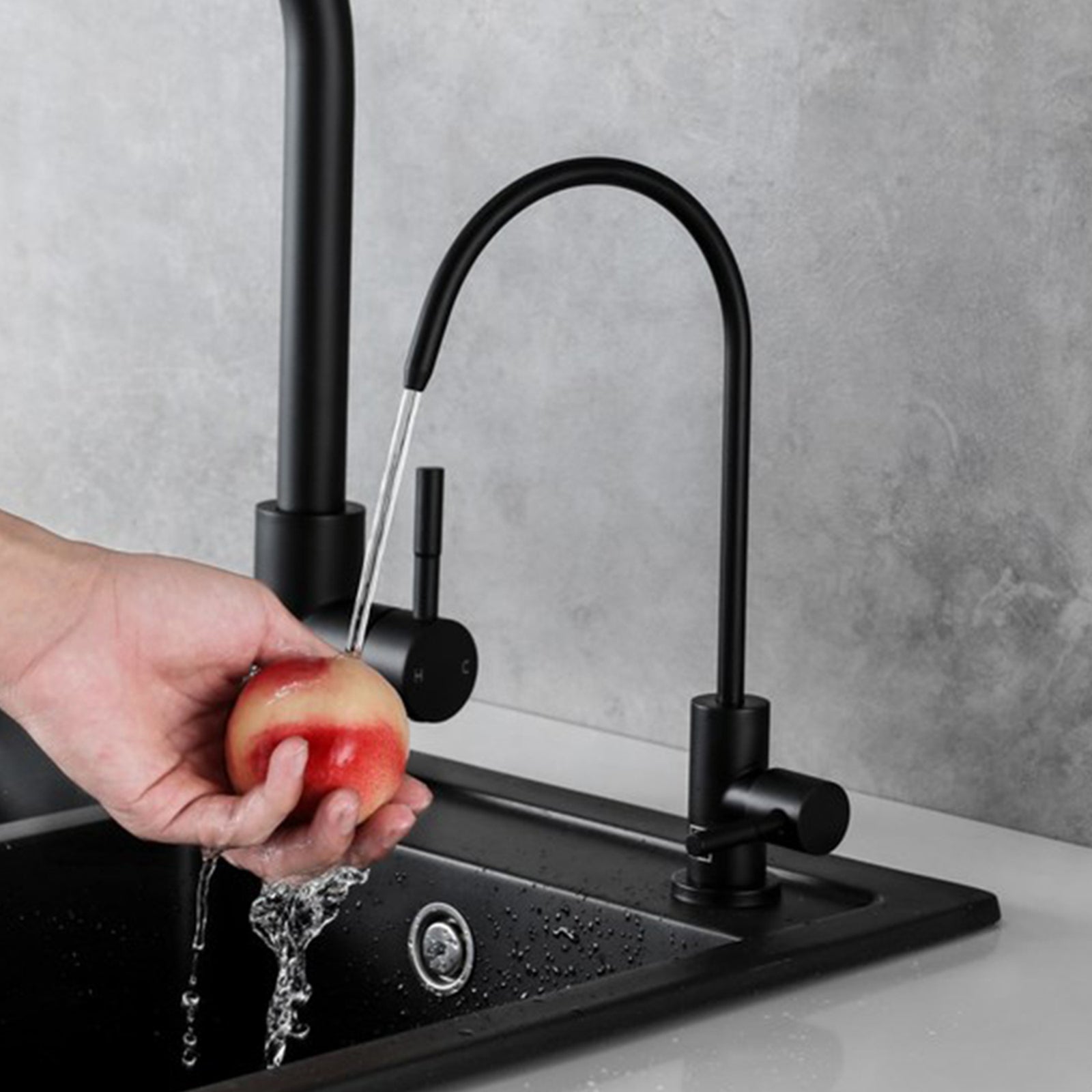 Single Handle Cold Water Dispenser In Matte Black Matte Black Finish - KITCHEN & BATH by Joshua Marshal