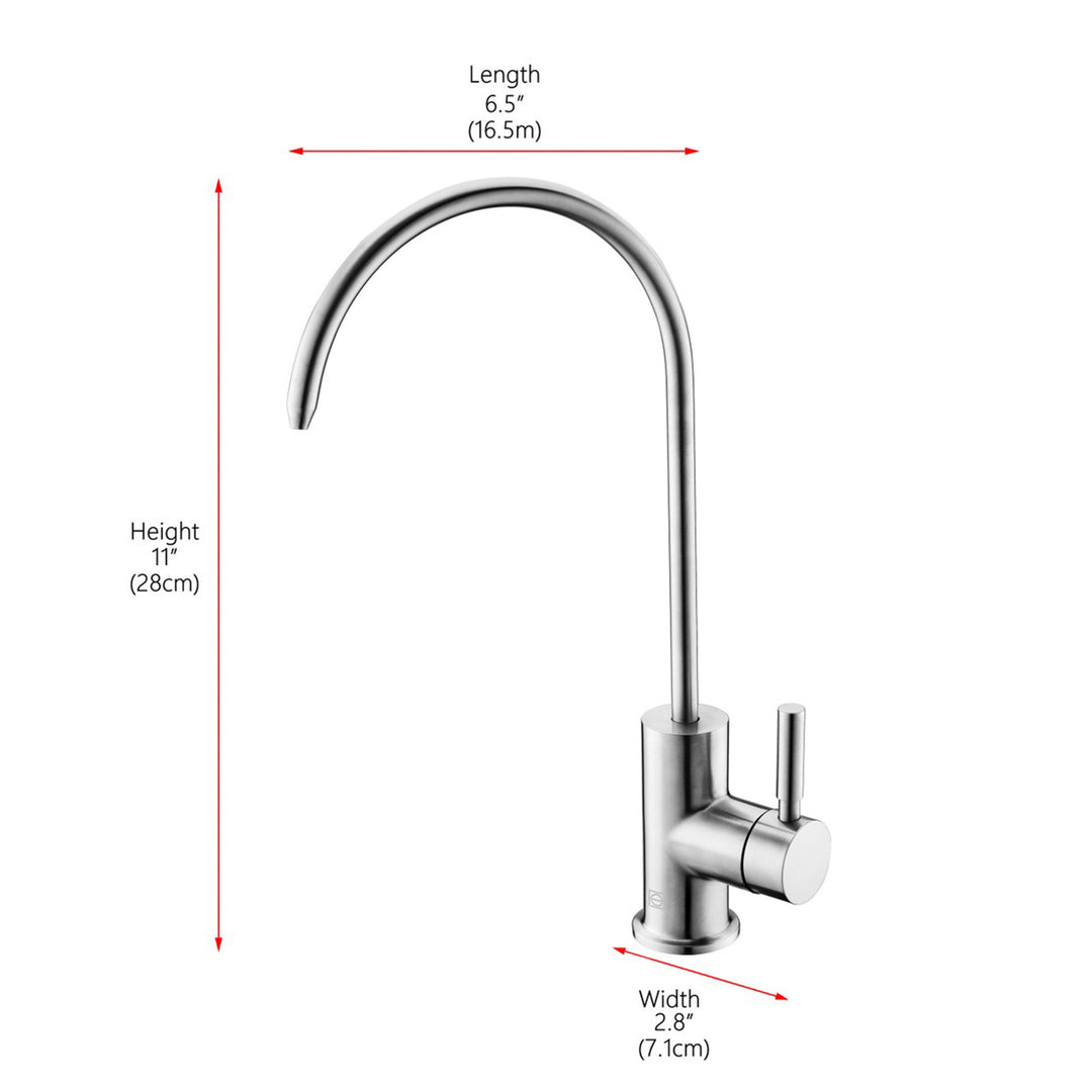 Single Handle Cold Water Dispenser In Chrome - View 4 - Joshua Marshal