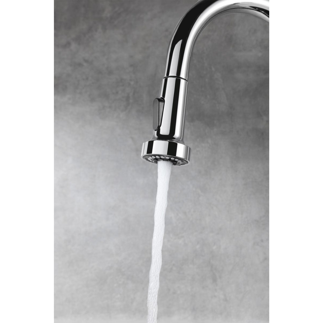 Single Handle Pull Down Sprayer Kitchen Faucet In Chrome - View 4 - Joshua Marshal