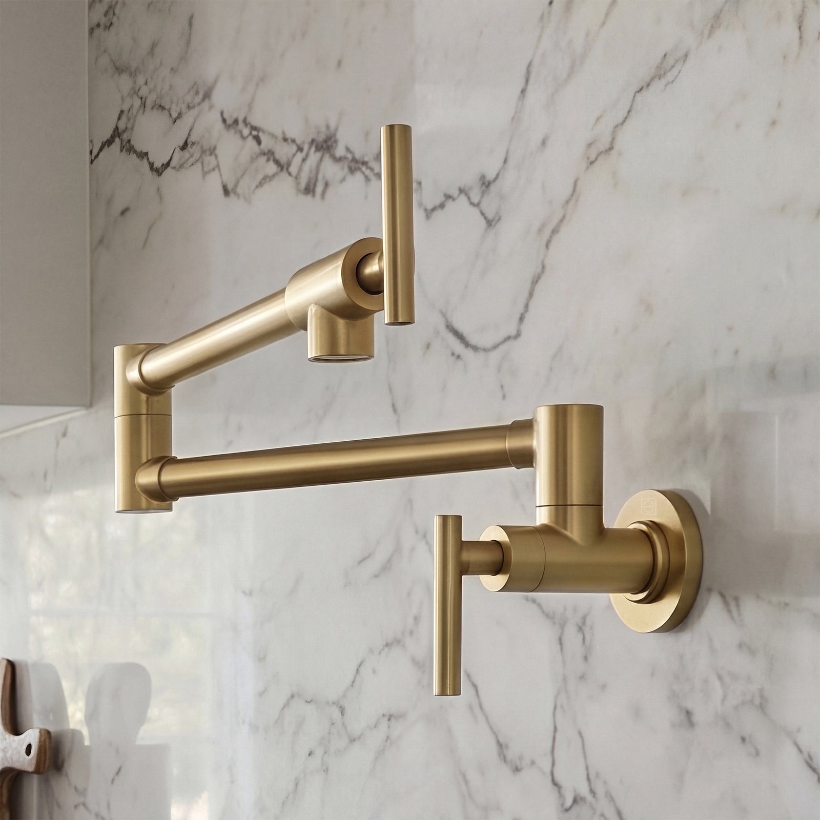 Wall Mounted Pot Filler In Brushed Gold Brushed Gold Finish - KITCHEN & BATH by Joshua Marshal