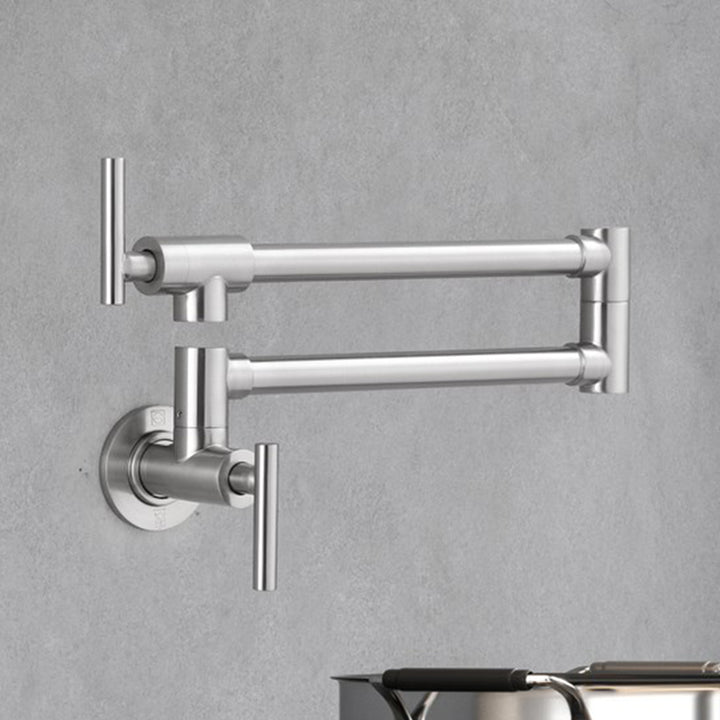 Wall Mounted Pot Filler In Brushed Nickel Brushed Nickel Finish - KITCHEN & BATH by Joshua Marshal