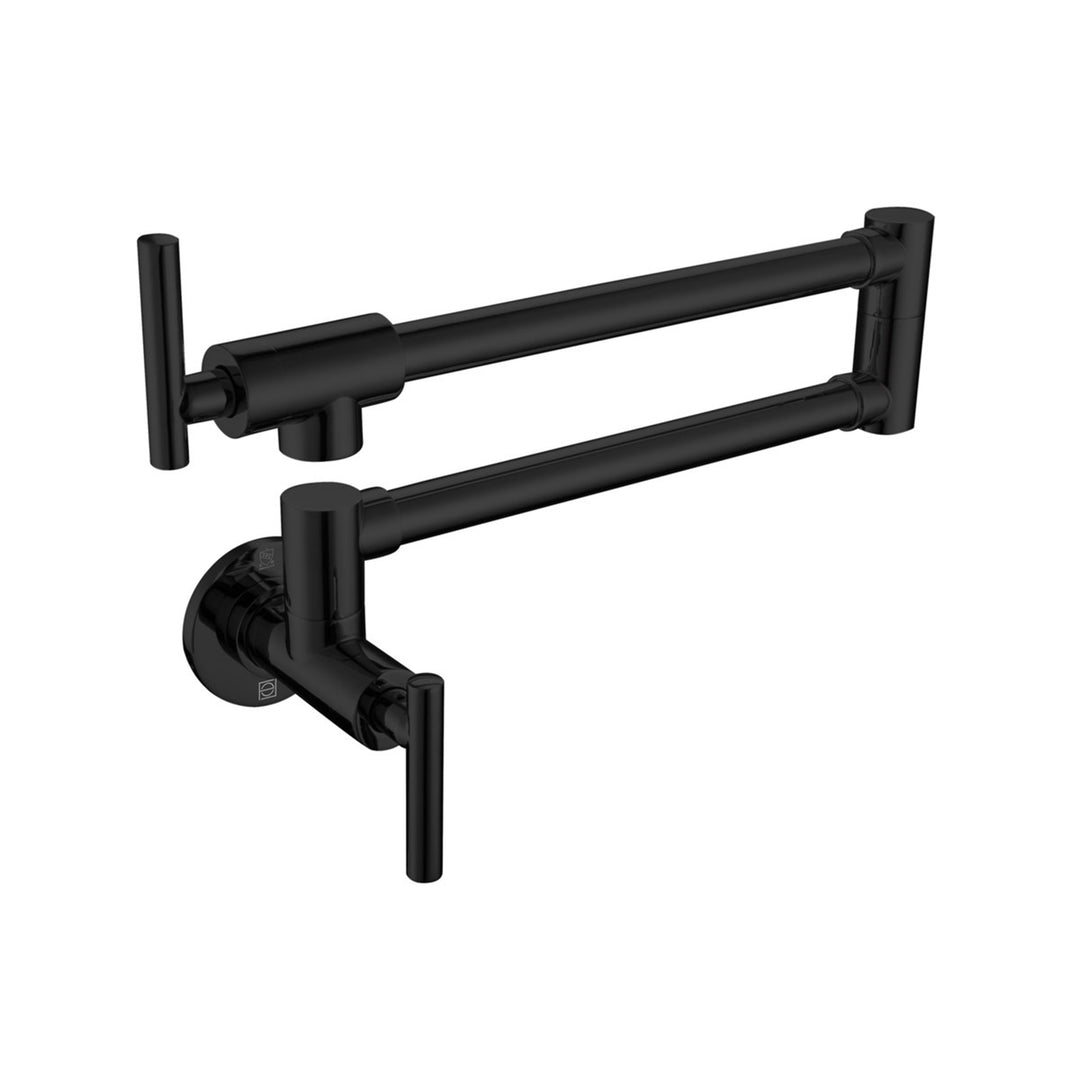 Wall Mounted Pot Filler In Matte Black - View 3 - Joshua Marshal