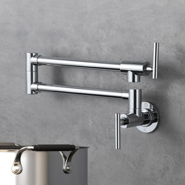 Wall Mounted Pot Filler In Chrome Chrome Finish - KITCHEN & BATH by Joshua Marshal