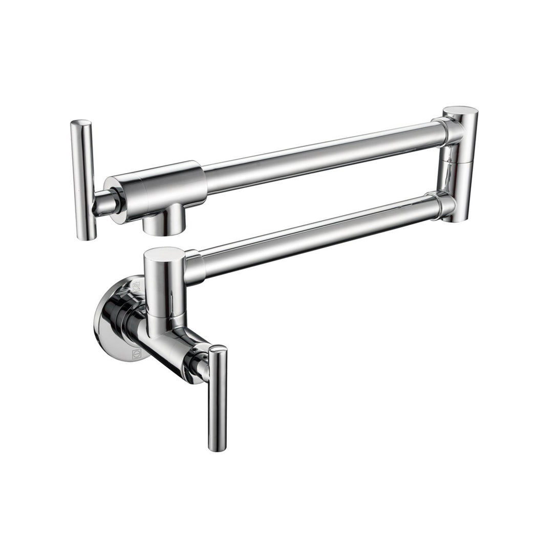 Wall Mounted Pot Filler In Chrome - View 3 - Joshua Marshal