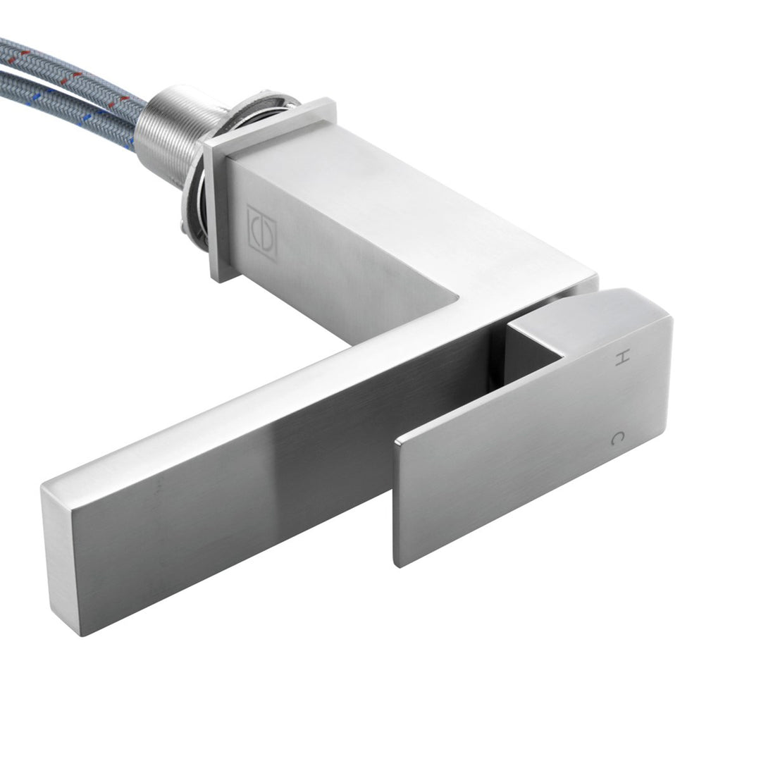 Single Hole Single Handle Bathroom Faucet In Brushed Nickel - View 4 - Joshua Marshal