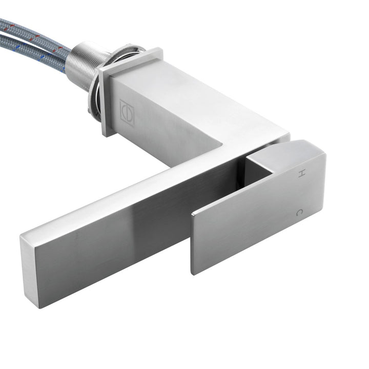 Single Hole Single Handle Bathroom Faucet In Brushed Nickel - View 4 - Joshua Marshal