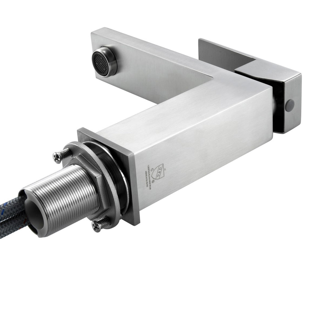 Single Hole Single Handle Bathroom Faucet In Brushed Nickel - View 5 - Joshua Marshal