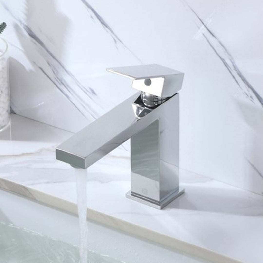 Single Hole Single Handle Bathroom Faucet In Chrome Chrome Finish - KITCHEN & BATH by Joshua Marshal