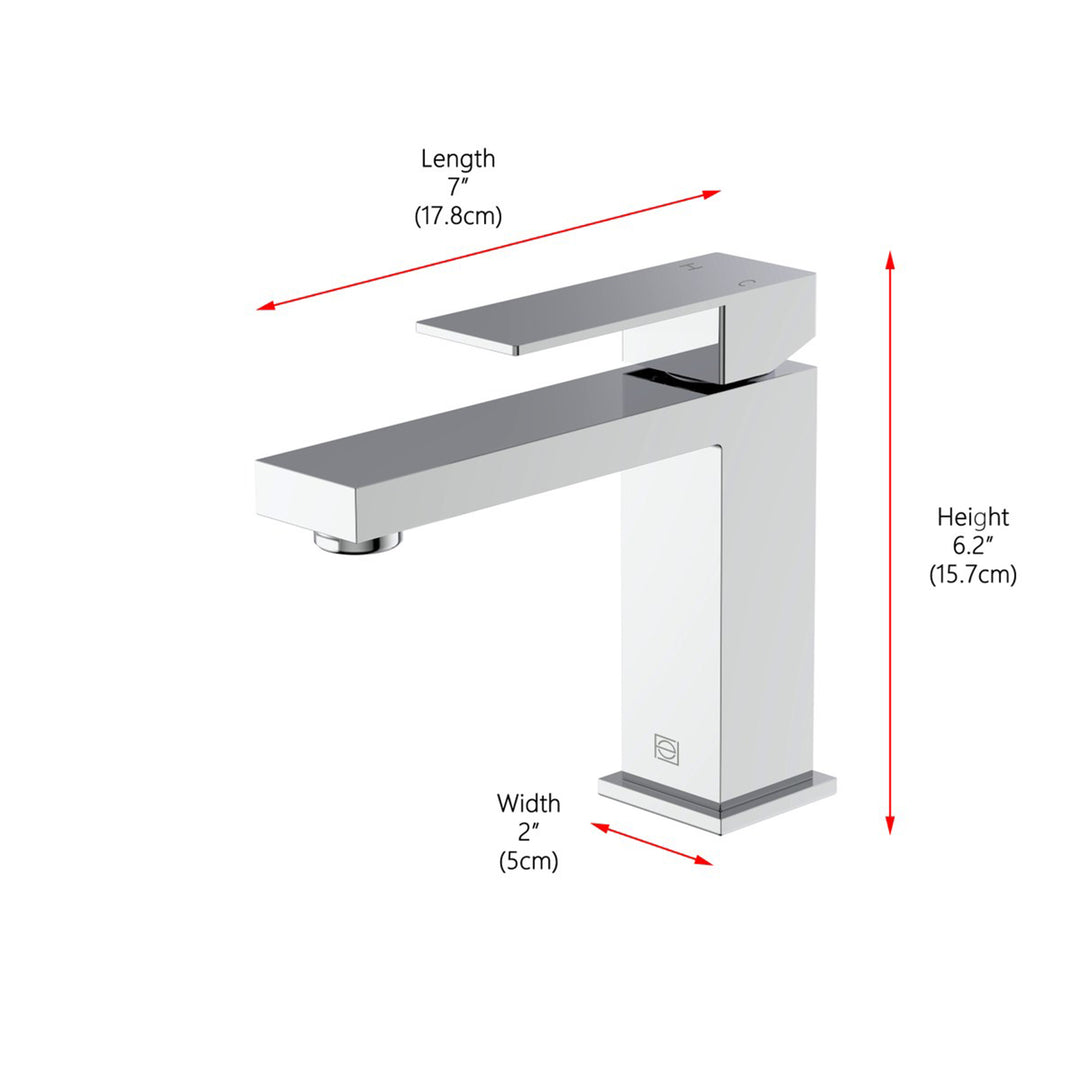 Single Hole Single Handle Bathroom Faucet In Chrome - View 5 - Joshua Marshal