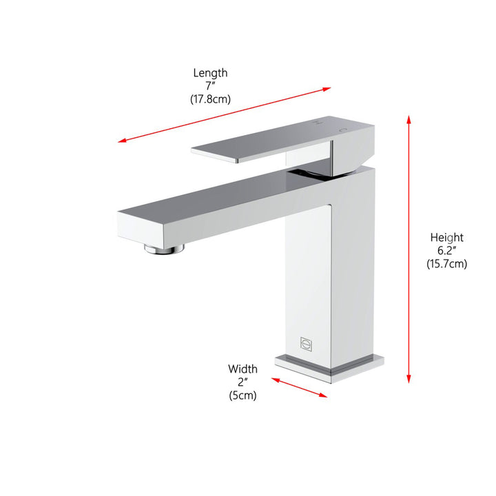 Single Hole Single Handle Bathroom Faucet In Chrome - View 5 - Joshua Marshal
