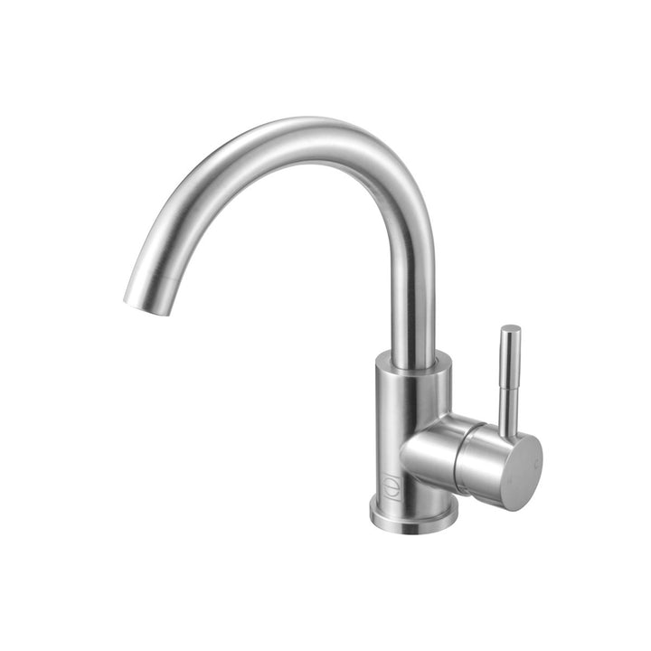 Single Hole Single Handle Bathroom Faucet In Brushed Nickel - View 3 - Joshua Marshal