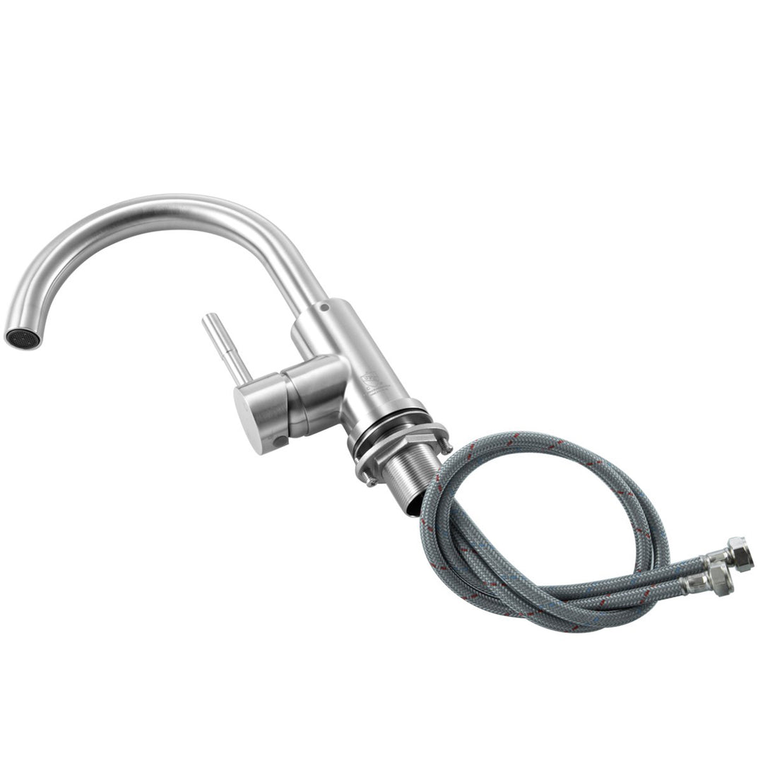 Single Hole Single Handle Bathroom Faucet In Brushed Nickel - View 4 - Joshua Marshal