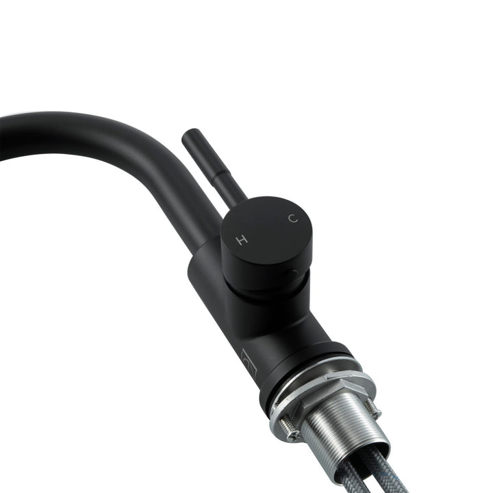 Single Hole Single Handle Bathroom Faucet In Matte Black - View 5 - Joshua Marshal