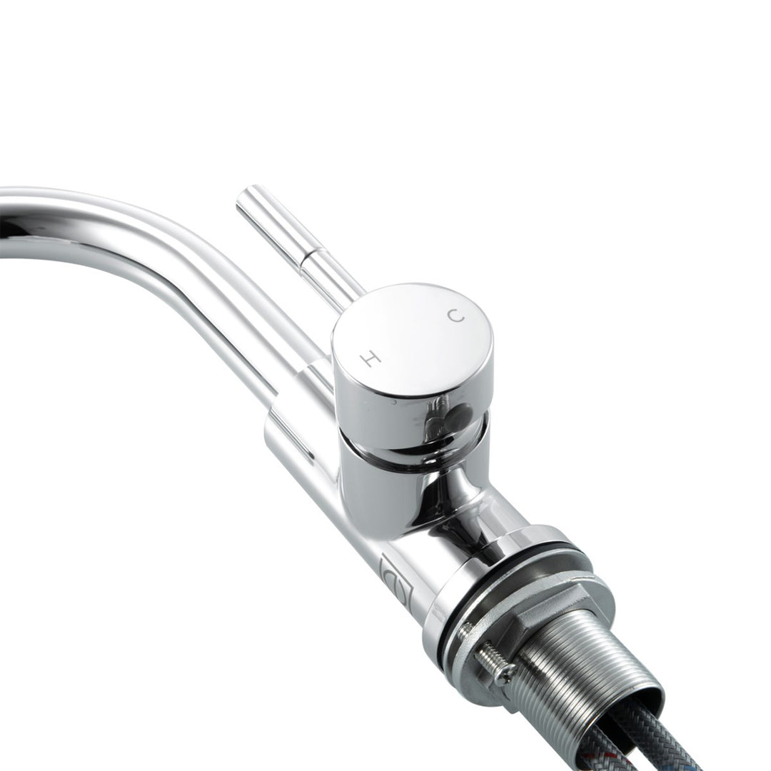 Single Hole Single Handle Bathroom Faucet In Chrome - View 4 - Joshua Marshal