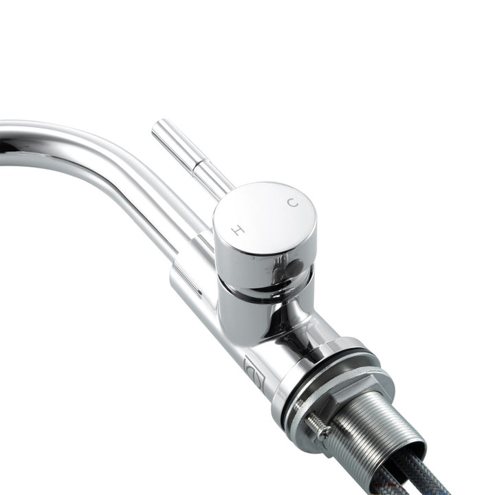Single Hole Single Handle Bathroom Faucet In Chrome - View 4 - Joshua Marshal