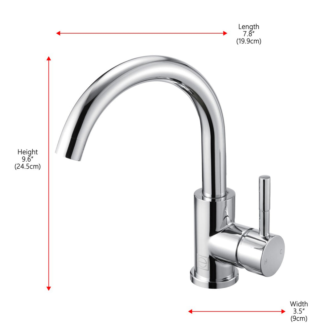 Single Hole Single Handle Bathroom Faucet In Chrome - View 6 - Joshua Marshal