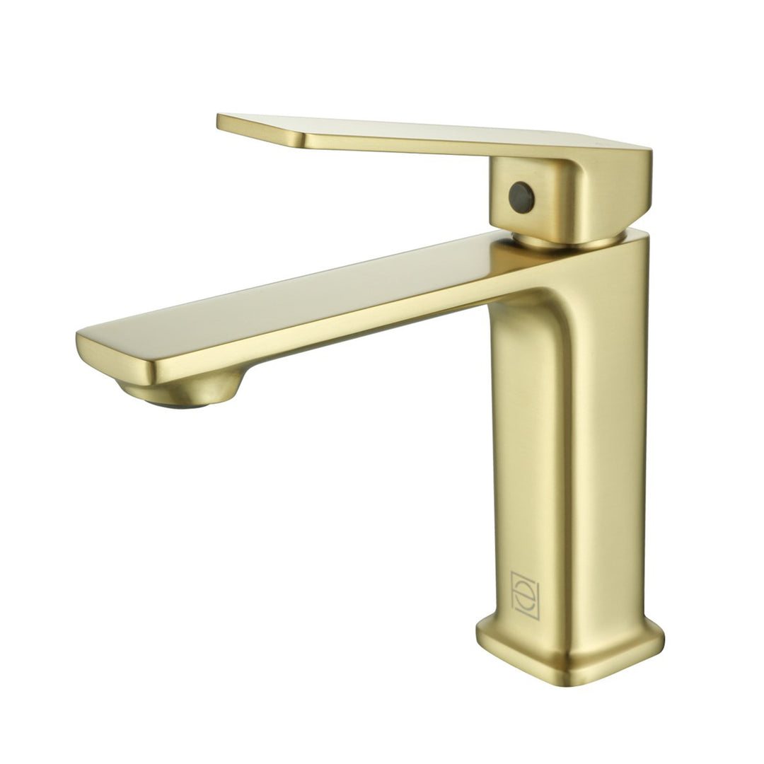 Single Hole Single Handle Bathroom Faucet In Brushed Gold Brushed Gold Finish - KITCHEN & BATH by Joshua Marshal
