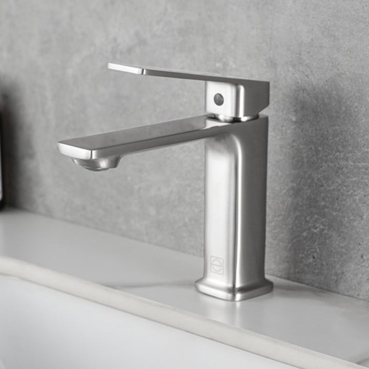 Single Hole Single Handle Bathroom Faucet In Brushed Nickel Brushed Nickel Finish - KITCHEN & BATH by Joshua Marshal
