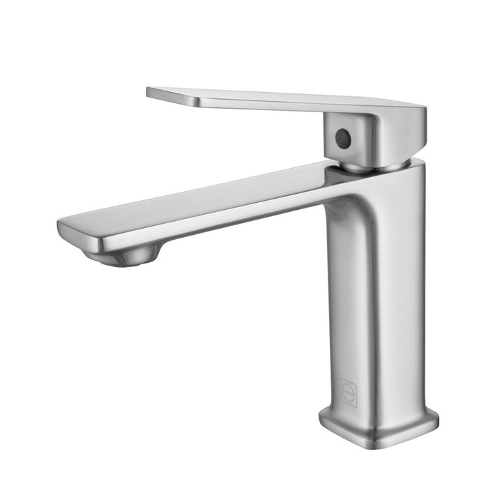 Single Hole Single Handle Bathroom Faucet In Brushed Nickel - View 3 - Joshua Marshal