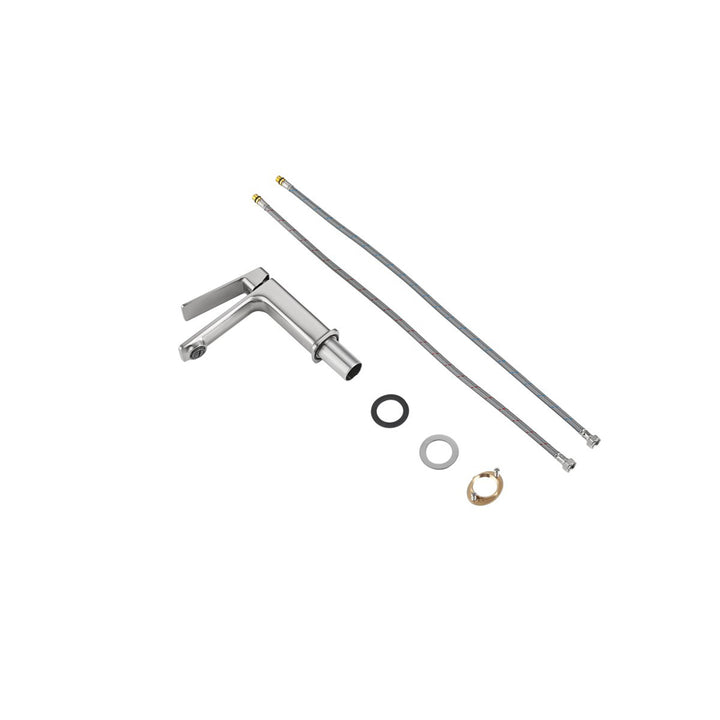 Single Hole Single Handle Bathroom Faucet In Brushed Nickel - View 4 - Joshua Marshal