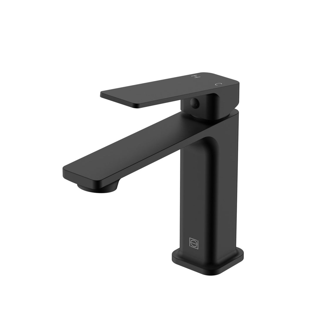Single Hole Single Handle Bathroom Faucet In Matte Black - View 3 - Joshua Marshal