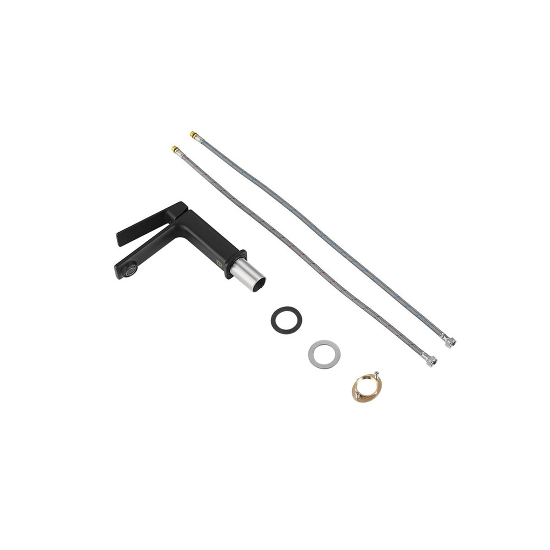 Single Hole Single Handle Bathroom Faucet In Matte Black - View 4 - Joshua Marshal