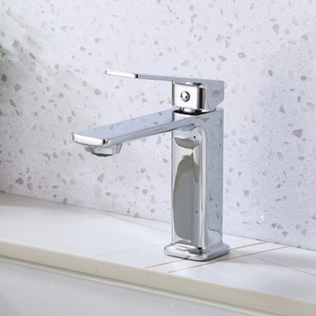 Single Hole Single Handle Bathroom Faucet In Chrome Chrome Finish - KITCHEN & BATH by Joshua Marshal