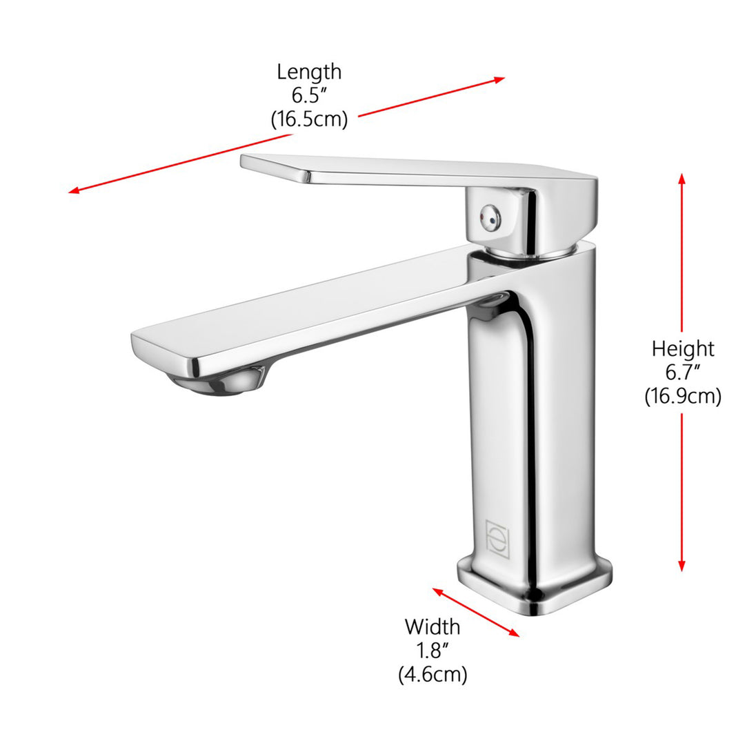 Single Hole Single Handle Bathroom Faucet In Chrome - View 5 - Joshua Marshal