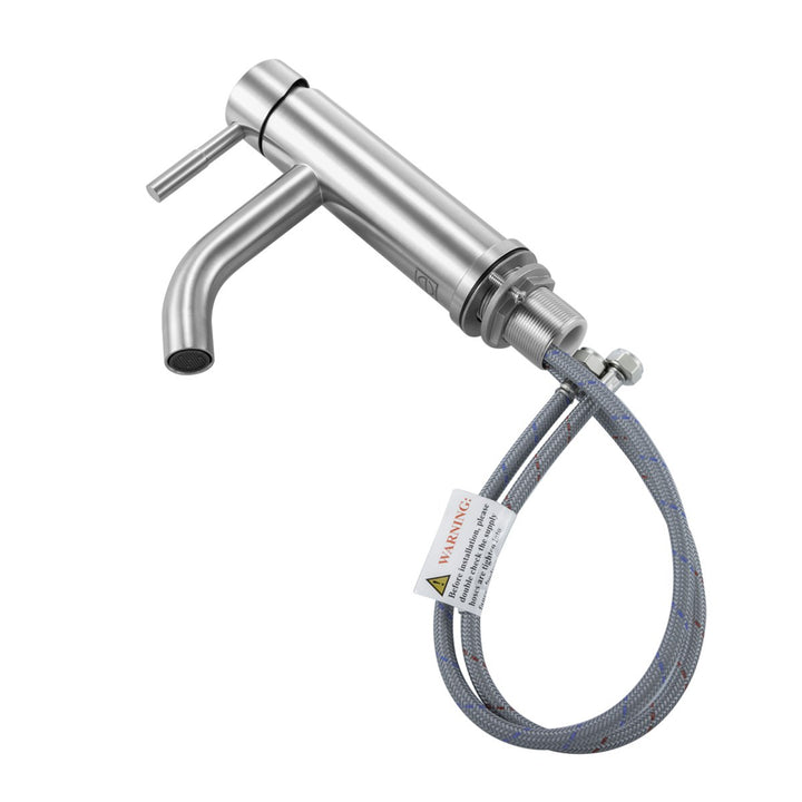Single Hole Single Handle Bathroom Faucet In Brushed Nickel - View 4 - Joshua Marshal