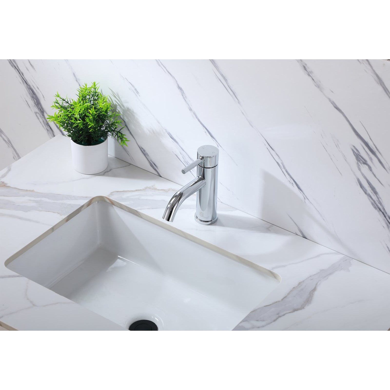 Single Hole Single Handle Bathroom Faucet In Chrome - View 2 - Joshua Marshal