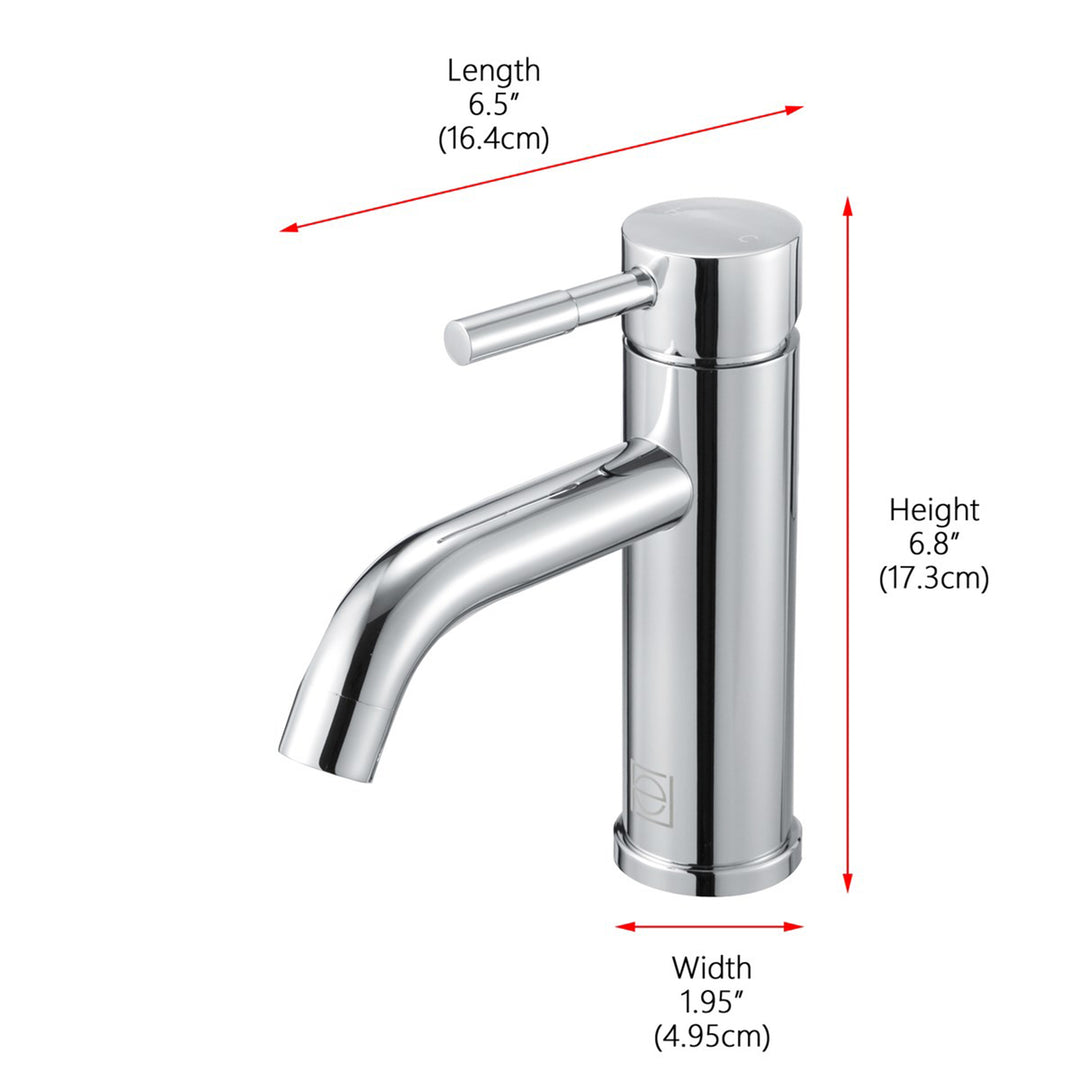 Single Hole Single Handle Bathroom Faucet In Chrome - View 4 - Joshua Marshal