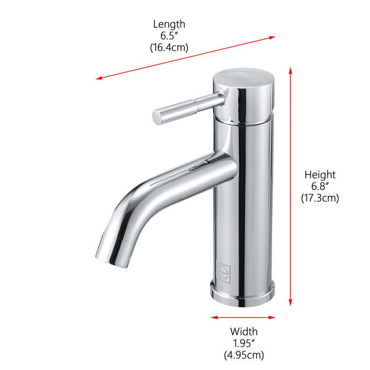 Single Hole Single Handle Bathroom Faucet In Chrome - View 4 - Joshua Marshal