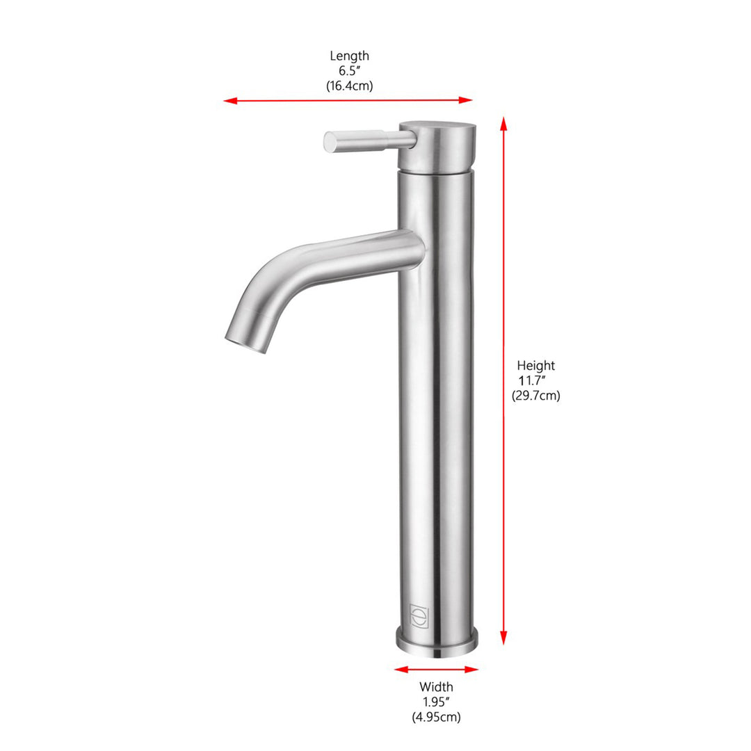 Single Hole Single Handle Bathroom Faucet In Brushed Nickel - View 5 - Joshua Marshal