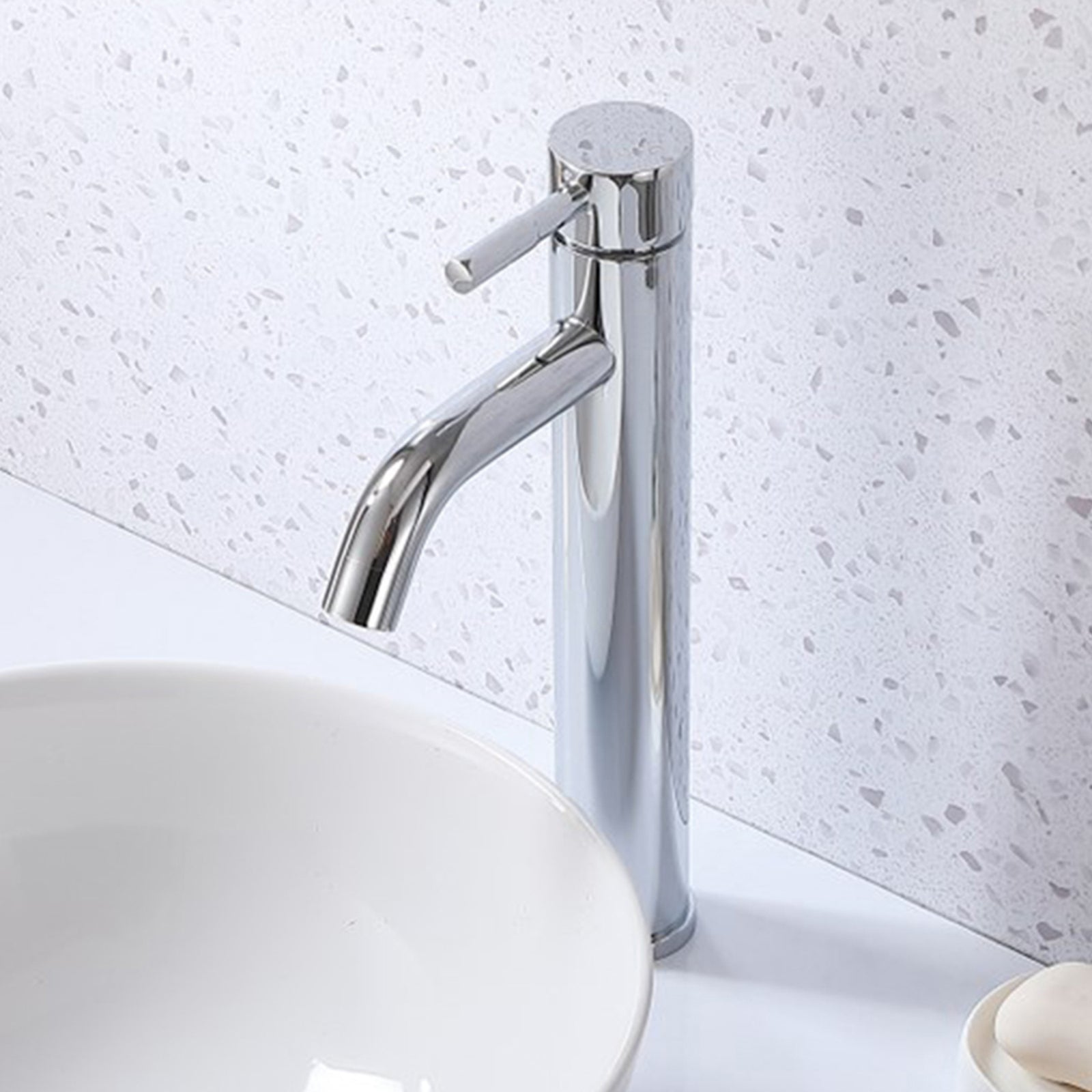 Single Hole Single Handle Bathroom Faucet In Chrome Chrome Finish - KITCHEN & BATH by Joshua Marshal