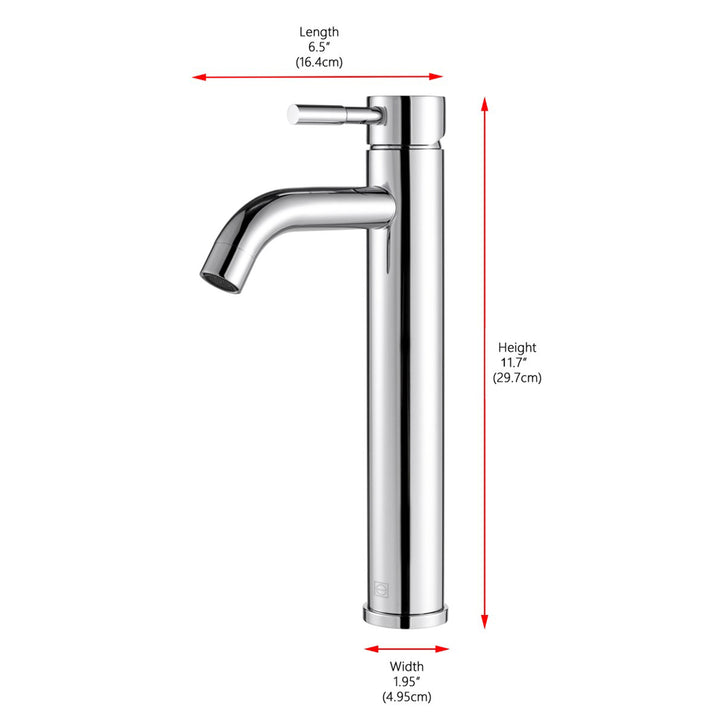 Single Hole Single Handle Bathroom Faucet In Chrome - View 5 - Joshua Marshal