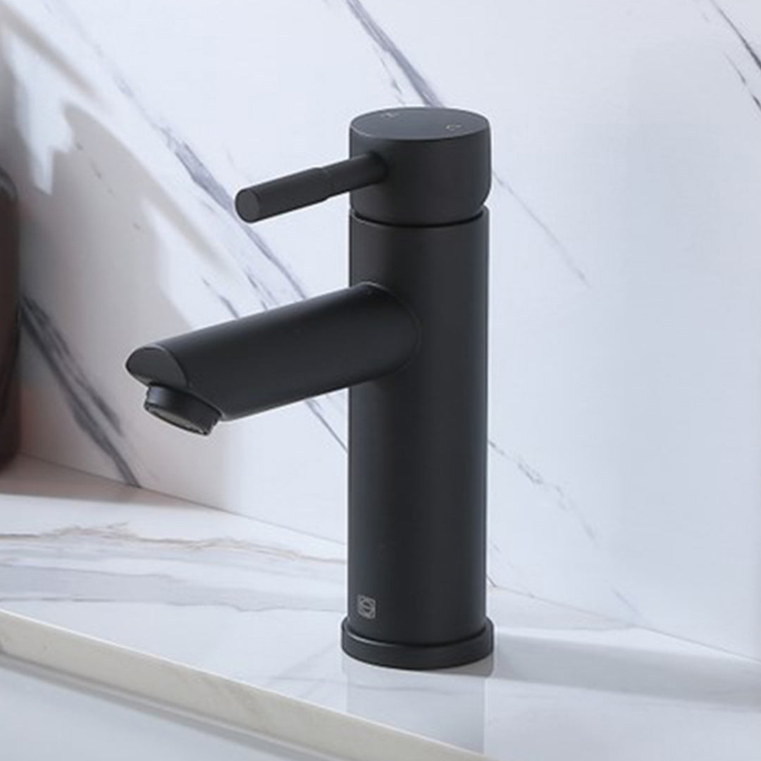Single Hole Single Handle Bathroom Faucet In Matte Black Matte Black Finish - KITCHEN & BATH by Joshua Marshal