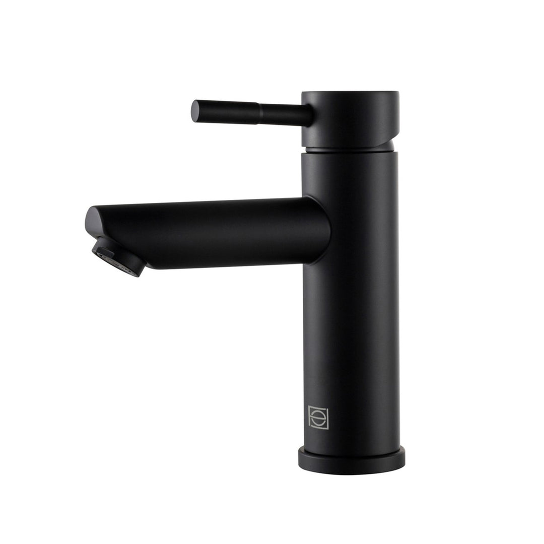 Single Hole Single Handle Bathroom Faucet In Matte Black - View 3 - Joshua Marshal