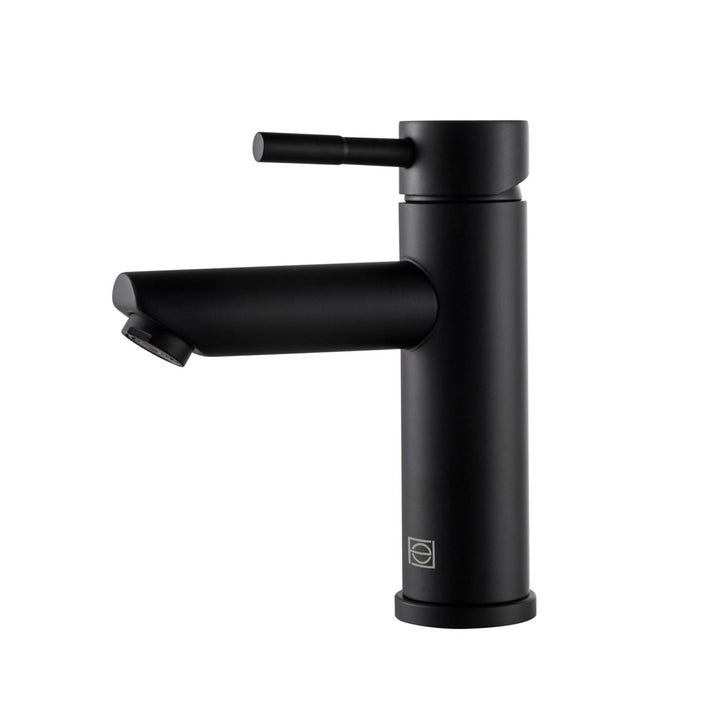 Single Hole Single Handle Bathroom Faucet In Matte Black - View 3 - Joshua Marshal