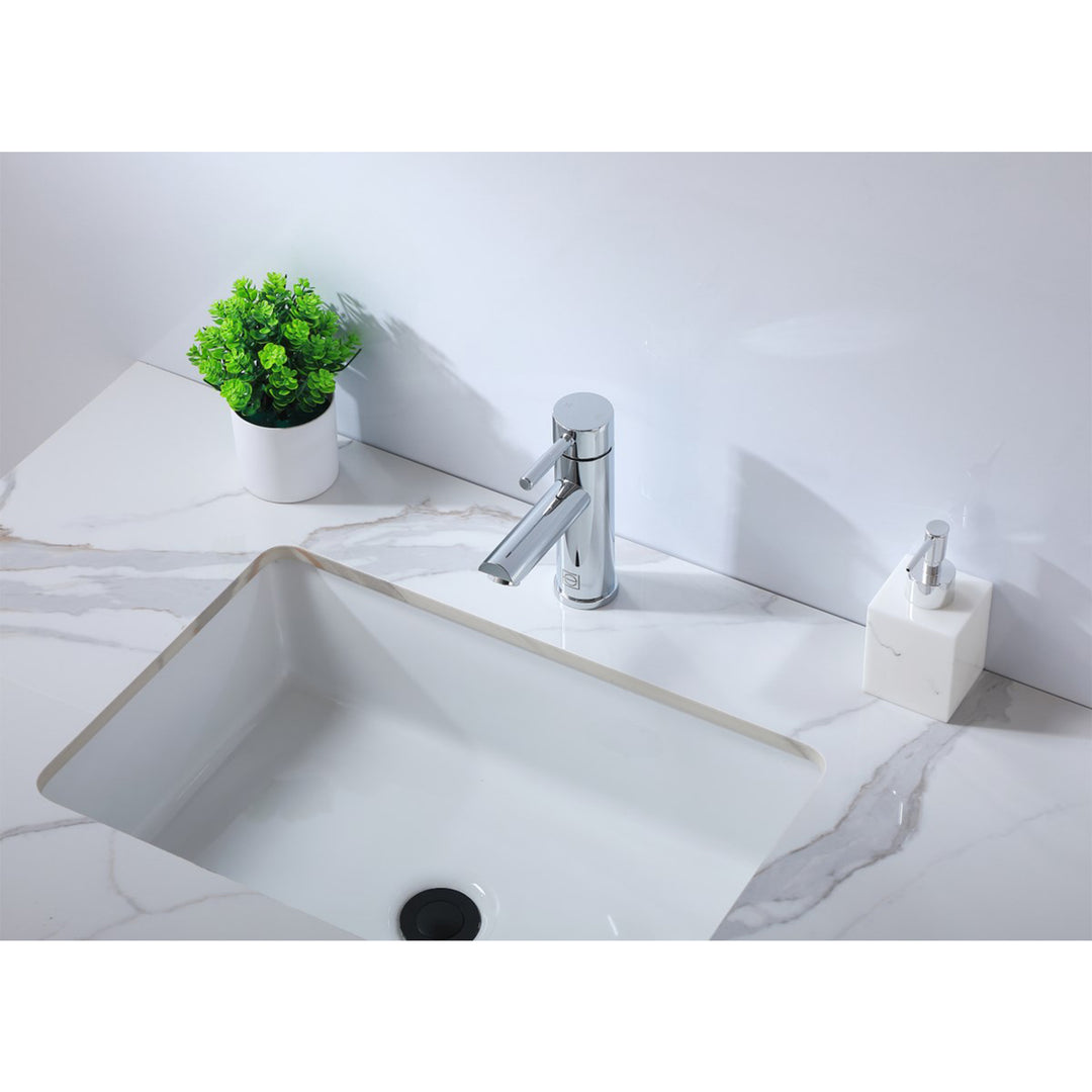 Single Hole Single Handle Bathroom Faucet In Chrome - View 2 - Joshua Marshal