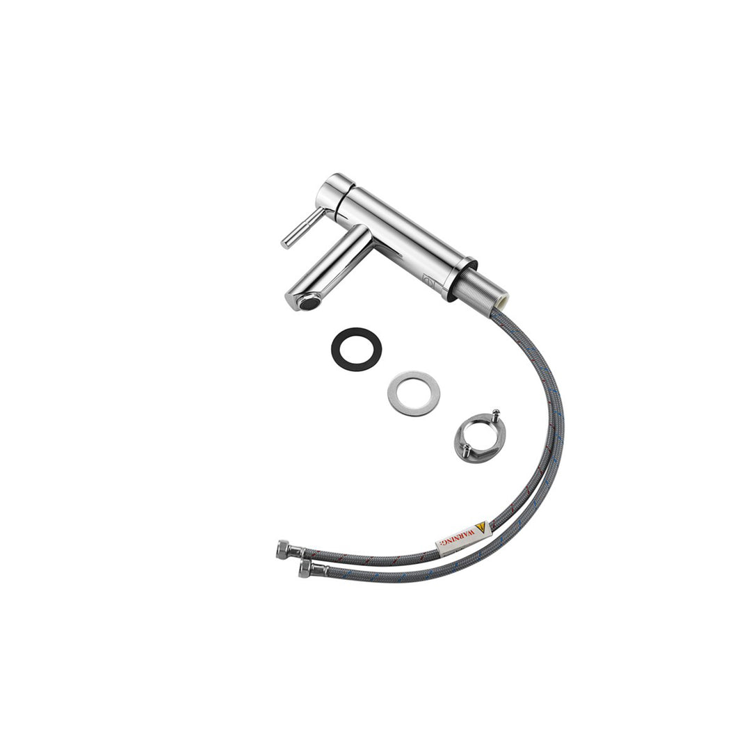 Single Hole Single Handle Bathroom Faucet In Chrome - View 4 - Joshua Marshal
