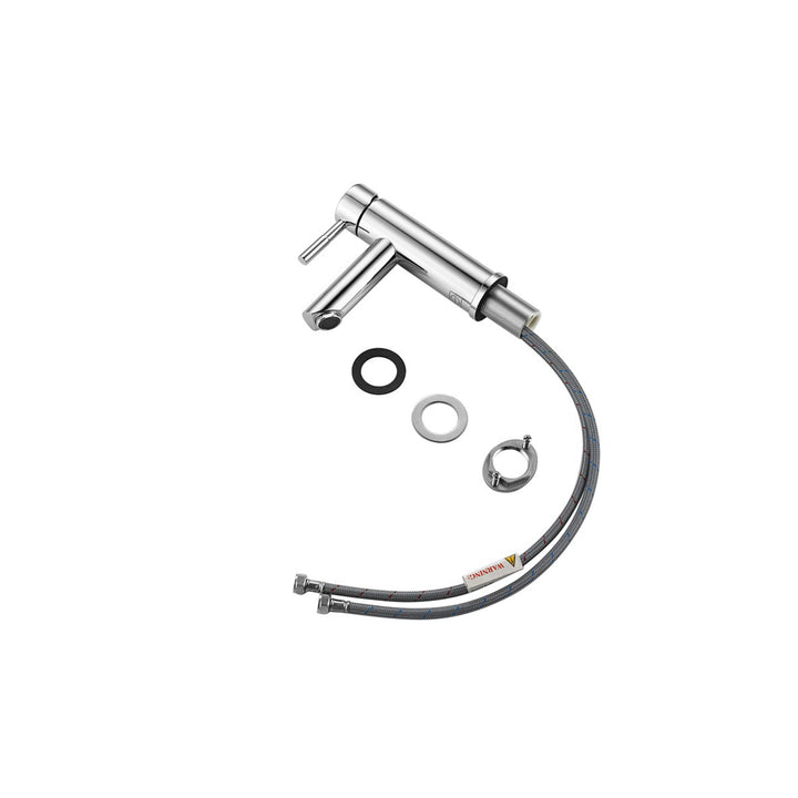 Single Hole Single Handle Bathroom Faucet In Chrome - View 4 - Joshua Marshal