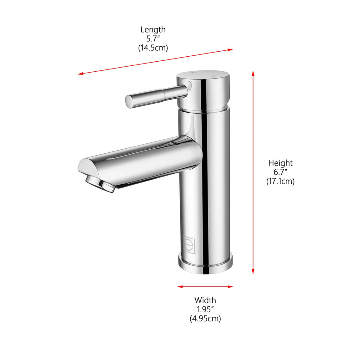 Single Hole Single Handle Bathroom Faucet In Chrome - View 5 - Joshua Marshal