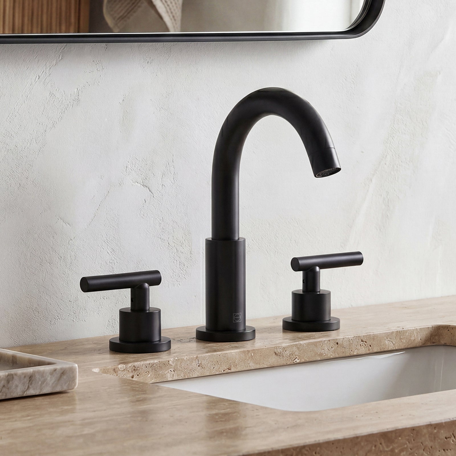 8 Inch Widespread Double Handle Bathroom Faucet In Matte Black Matte Black Finish - KITCHEN & BATH by Joshua Marshal