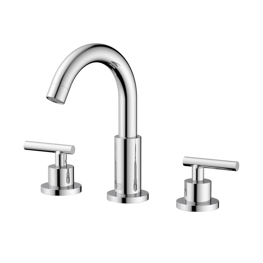 8 Inch Widespread Double Handle Bathroom Faucet In Chrome - View 3 - Joshua Marshal