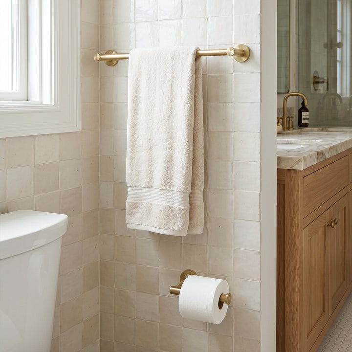 2-Piece Bathroom Hardware Set In Brushed Gold Brushed Gold Finish - KITCHEN & BATH by Joshua Marshal